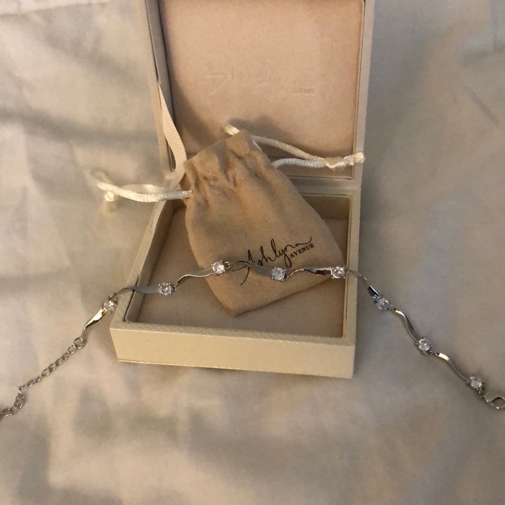 Bracelet white gold and CZ
